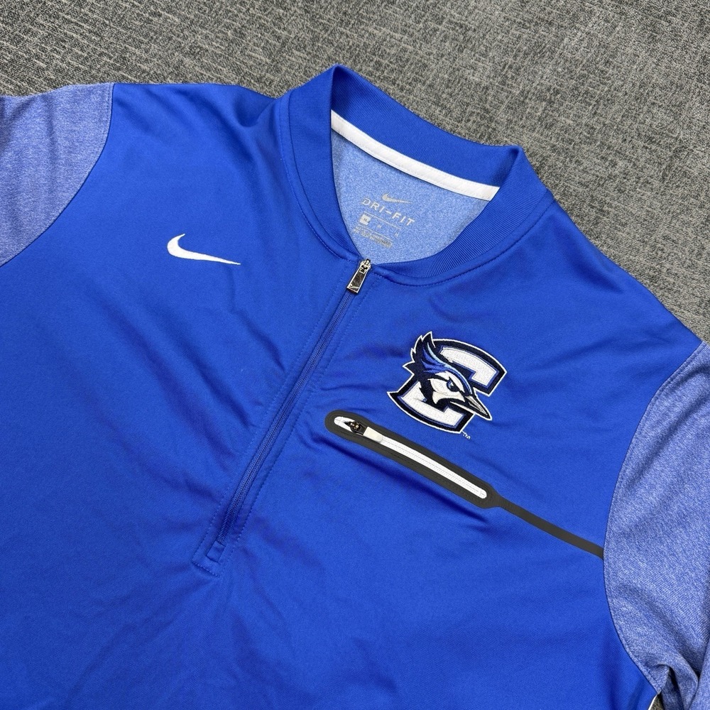 Nike Creighton Bluejays 1/4 Zip Pullover Mens M Blue Athletic Preppy Golf